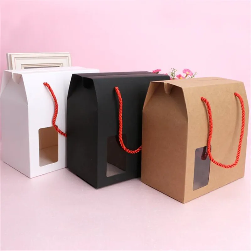 10Pcs/Lot Candy Box Cake Box Gift Bags Clear Window Handle Kraft Paper Decoration Party Favor Boxes Wedding Packaging
10Pcs/Lot Candy Box Cake Box Gift Bags Clear Window Handle Kraft Paper Decoration Party Favor Boxes Wedding Packaging