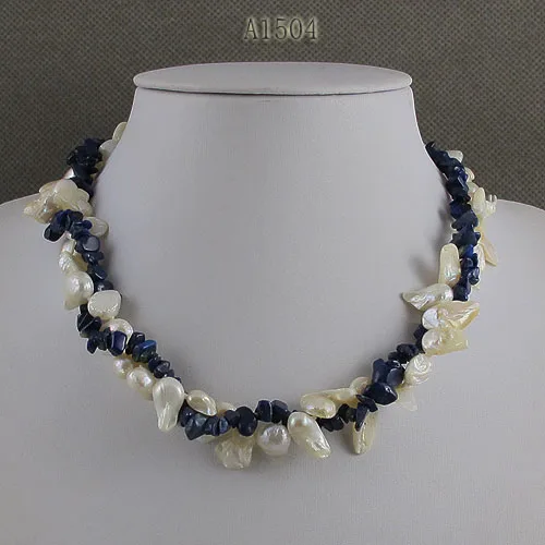 Unique Pearls jewellery Store,Blue Lapis White Color Baroque Real Freshwater Pearl Necklace,Charming Women Gift Jewelry
Unique Pearls jewellery Store,Blue Lapis White Color Baroque Real Freshwater Pearl Necklace,Charming Women Gift Jewelry