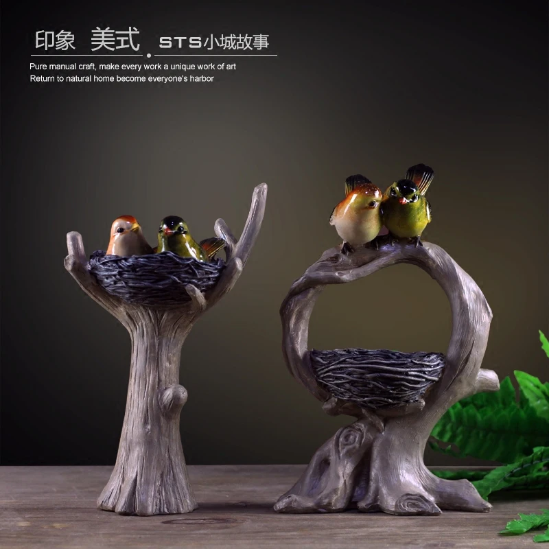 vintage Creative resin rural birds lovers statue home decor Bird's nest crafts room decoration objects resin animal figurines
vintage Creative resin rural birds lovers statue home decor Bird's nest crafts room decoration objects resin animal figurines