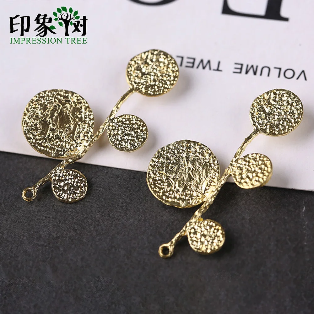5Pcs 21*38mm Gold Plating Copper Round Leaves Shape Beads Charms Handmade For DIY Jewelry Components Making Bracelet Accessories
5Pcs 21*38mm Gold Plating Copper Round Leaves Shape Beads Charms Handmade For DIY Jewelry Components Making Bracelet Accessories