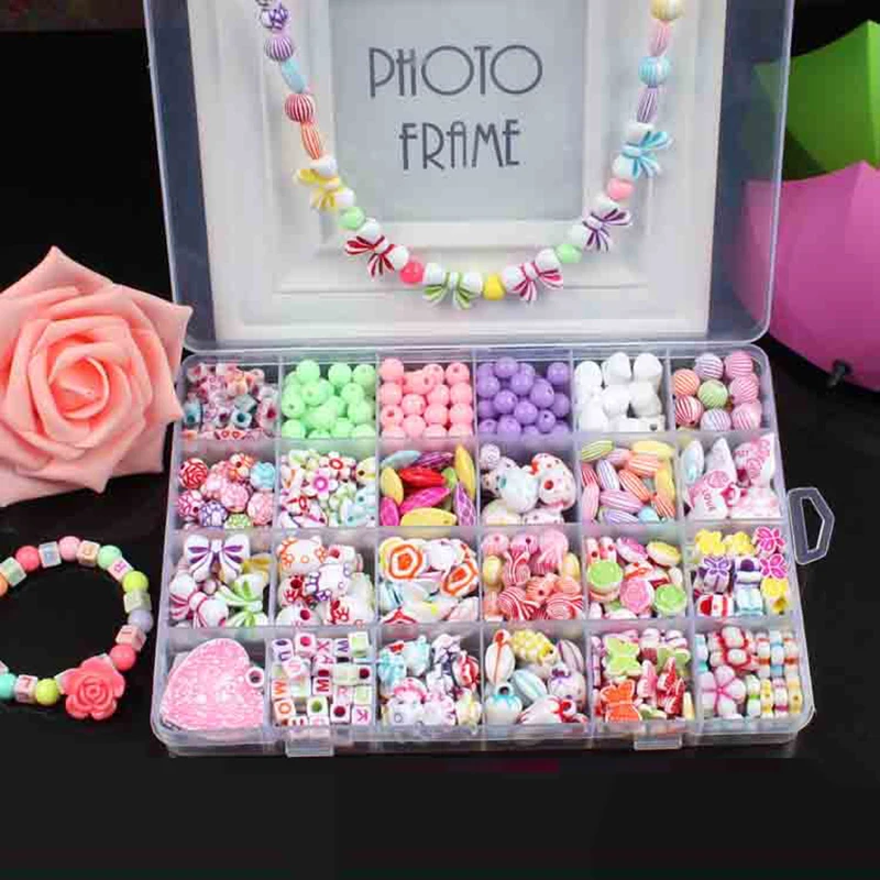 Girls Multicolor Beads Toys Kids Bracelet Necklace Jewelry Making Kits Educational Toy for Children Gift juguete hacer pulseras
Girls Multicolor Beads Toys Kids Bracelet Necklace Jewelry Making Kits Educational Toy for Children Gift juguete hacer pulseras