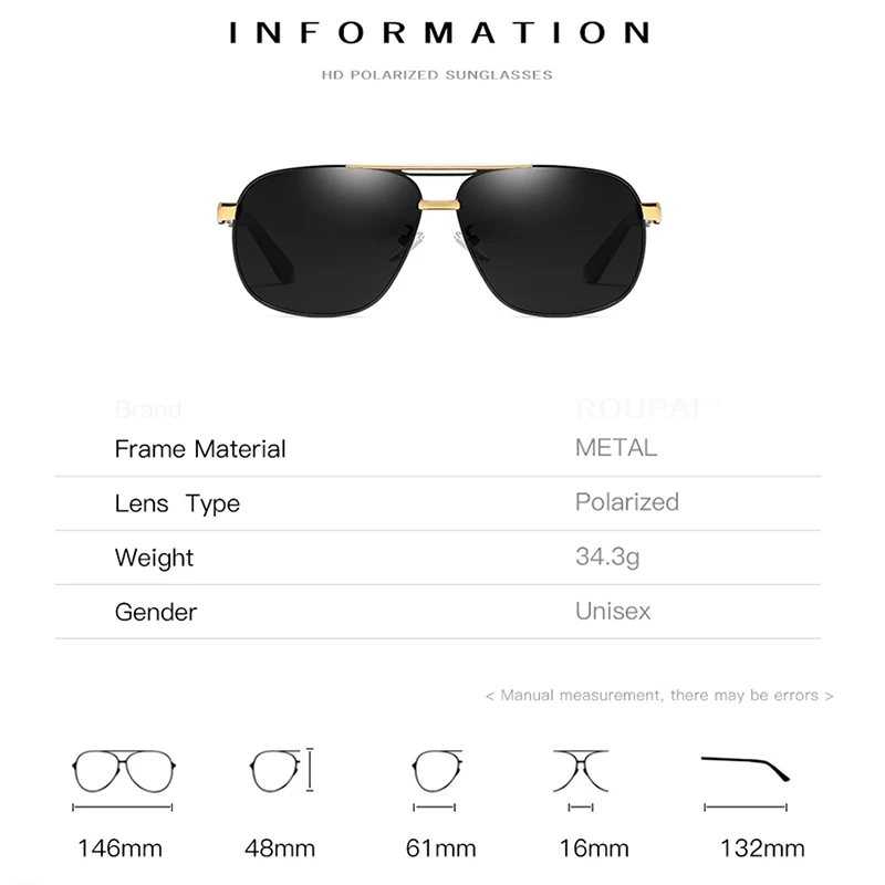 Top Quality Retro Gold Polarized Sunglasses Women Men Fashion Metal Sun Glasses Male Driving Goggles Female Travel Eyeglasses 
Top Quality Retro Gold Polarized Sunglasses Women Men Fashion Metal Sun Glasses Male Driving Goggles Female Travel Eyeglasses