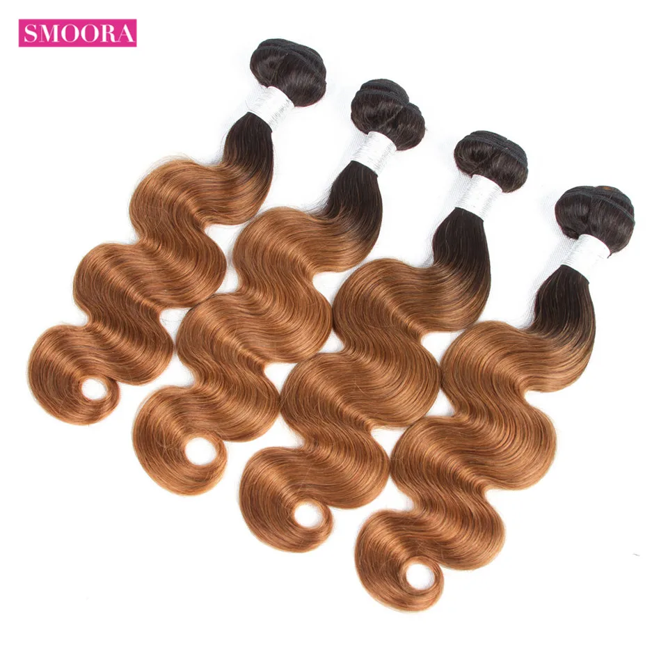 Smoora Brazilian Hair Weave Bundles Body Wave Ombre Hair Bundles 4Pcs Natural Black Dark Roots Blonde Brown Burgundy Red NonRemy
Smoora Brazilian Hair Weave Bundles Body Wave Ombre Hair Bundles 4Pcs Natural Black Dark Roots Blonde Brown Burgundy Red NonRemy