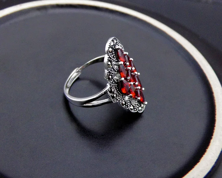 KJJEAXCMY fine jewelry 925 sterling silver Thai silver vintage garnet nine stone index finger opening ring new lady
KJJEAXCMY fine jewelry 925 sterling silver Thai silver vintage garnet nine stone index finger opening ring new lady