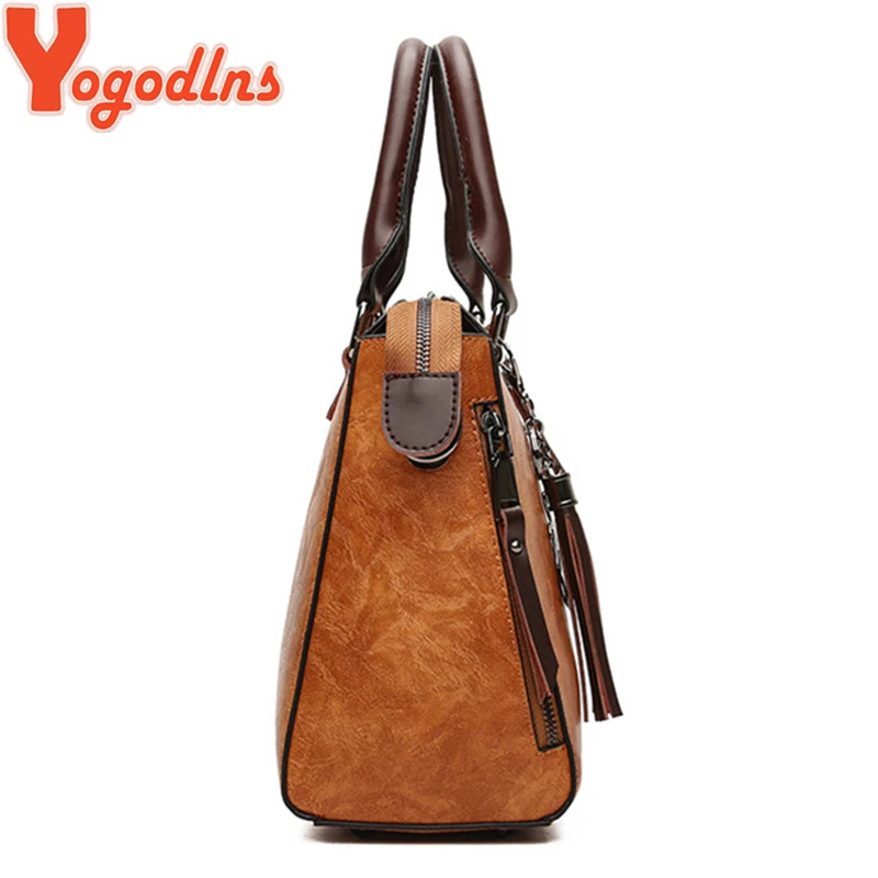 Винтажная дамская сумочка Yogodlns с кисточками роскошные сумки через плечо двойной