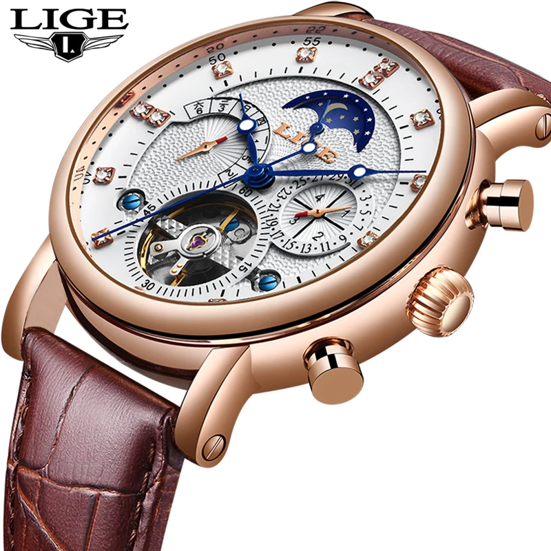 NewLIGE Tourbillon Men Watches Fashion Business Automatic Mechanical Watch Men Casual Leather Waterproof Watch Relogio Masculino
NewLIGE Tourbillon Men Watches Fashion Business Automatic Mechanical Watch Men Casual Leather Waterproof Watch Relogio Masculino