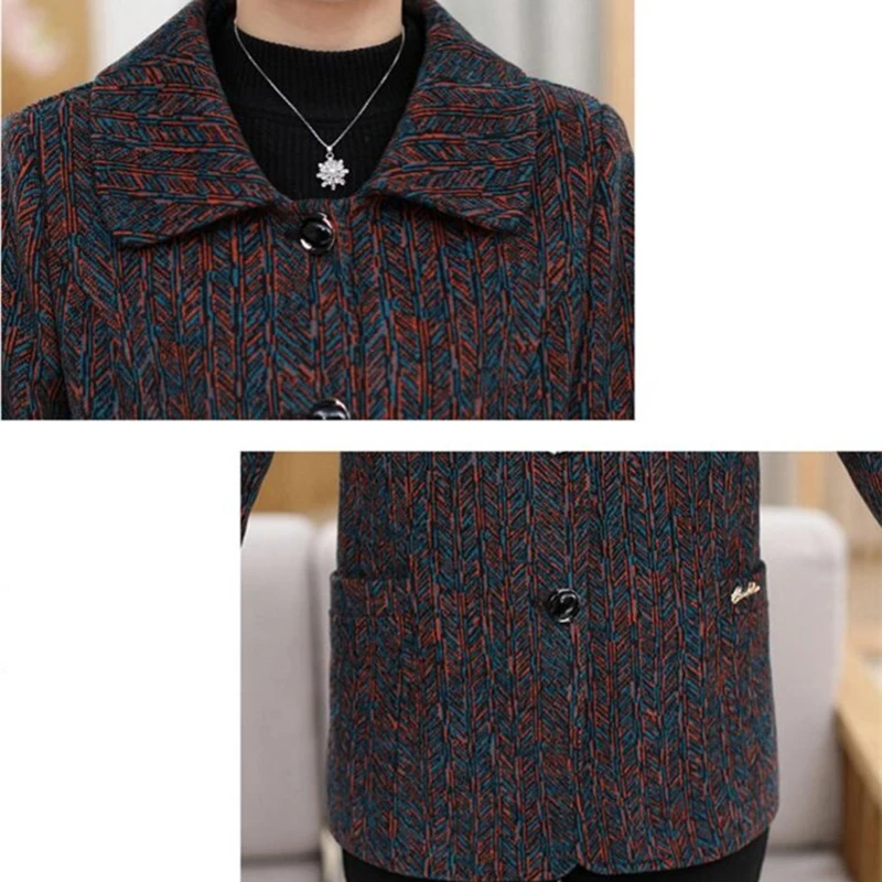 Plus size Woolen Coat Women Spring Autumn Single-breasted Short Jacket Middle aged Female Slim Casual Tops Woolen Jackets A2568
Plus size Woolen Coat Women Spring Autumn Single-breasted Short Jacket Middle aged Female Slim Casual Tops Woolen Jackets A2568