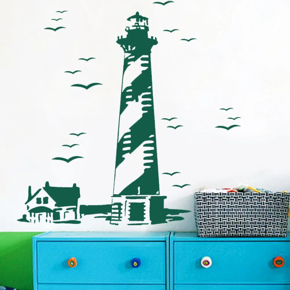 Fashion Removable LIGHTHOUSE Birds Vinyl Wall Decals Art Mural Home Decor Carved High Quality Wall Stickers KW-312
Fashion Removable LIGHTHOUSE Birds Vinyl Wall Decals Art Mural Home Decor Carved High Quality Wall Stickers KW-312