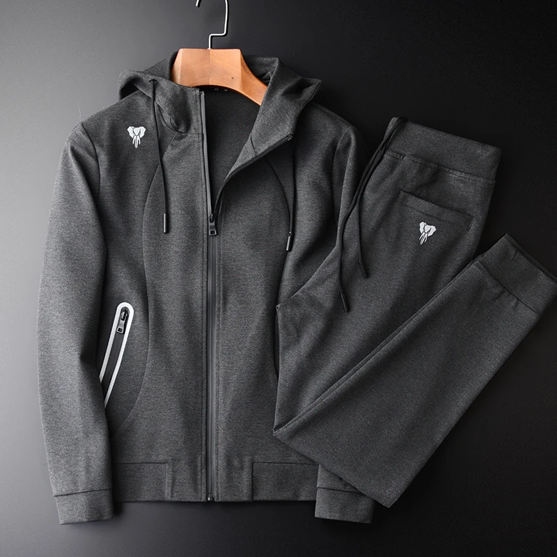 Minglu Mens Suits 2 Piece Hight Quality Yarn Dyed Hooded Zipper Male Sweatshirts Autumn Fashion Slim Fit Man Pants 4XL
Minglu Mens Suits 2 Piece Hight Quality Yarn Dyed Hooded Zipper Male Sweatshirts Autumn Fashion Slim Fit Man Pants 4XL