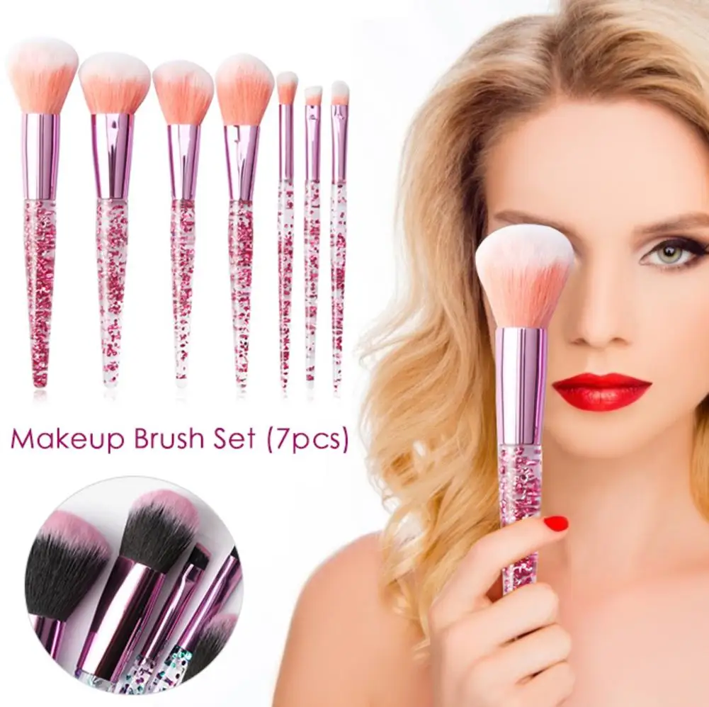 7 Pcs Makeup Brushes Kit Transparent Flash Drill Handle Foundation Eye Makeup Brush Glitter Crystal Makeup Brushes
7 Pcs Makeup Brushes Kit Transparent Flash Drill Handle Foundation Eye Makeup Brush Glitter Crystal Makeup Brushes