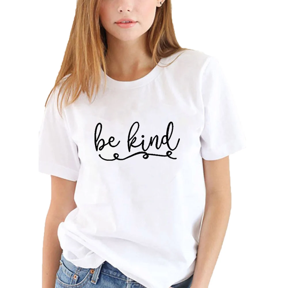 Be Kind Letter Printed Short Sleeve T-shirt Women Summer O-neck Loose Tee Shirt Femme Black White Casual Tshirt Women Top
Be Kind Letter Printed Short Sleeve T-shirt Women Summer O-neck Loose Tee Shirt Femme Black White Casual Tshirt Women Top