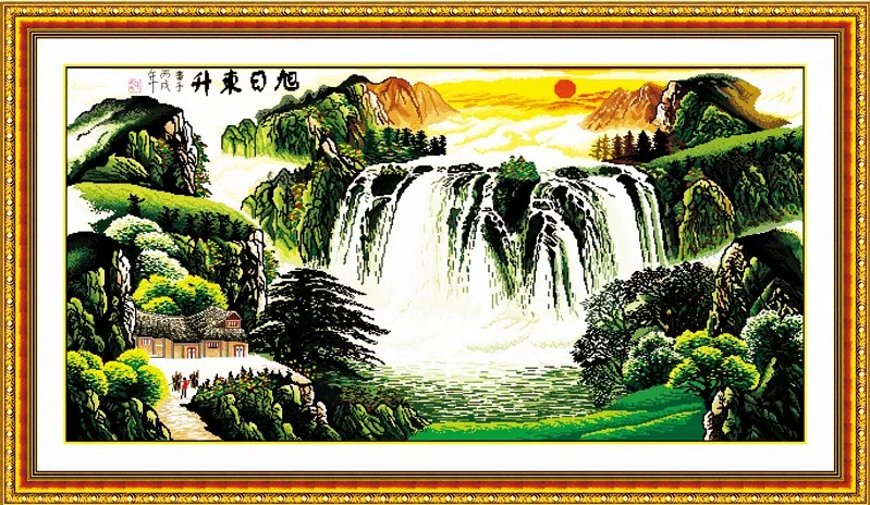 Rising Sun(1) cross stitch kit Chinese mountain river pattern count print canvas embroidery DIY handmade needlework supplies bag
Rising Sun(1) cross stitch kit Chinese mountain river pattern count print canvas embroidery DIY handmade needlework supplies bag