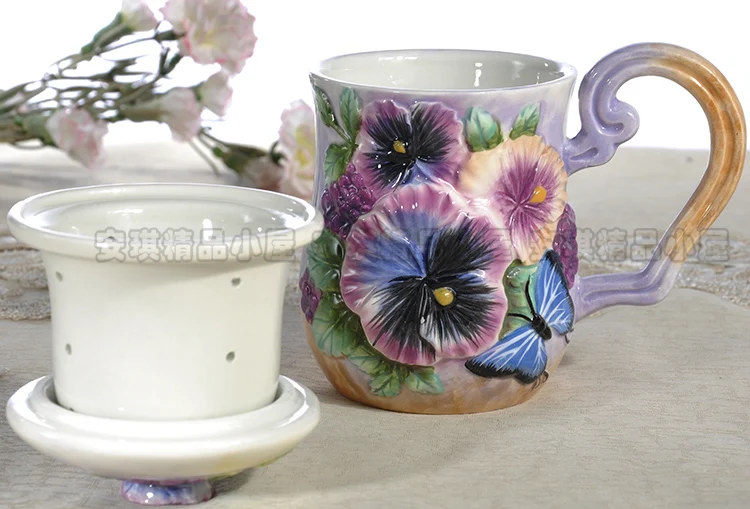 Tea coffee mugs ceramic pansy milk cup home decor craft room decoration porcelain figurine handicraft cup wedding decor
Tea coffee mugs ceramic pansy milk cup home decor craft room decoration porcelain figurine handicraft cup wedding decor