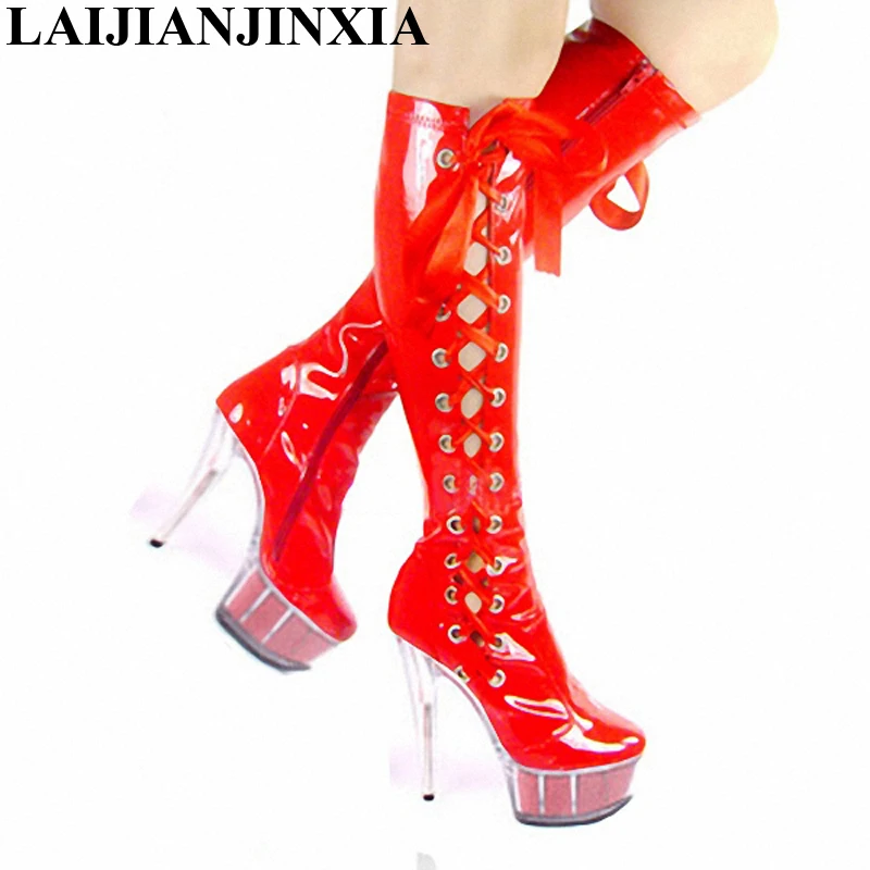 LAIJIANJINXIA/Новые модные пикантные женские туфли на высоком каблуке высотой 6 дюймов; Сапоги до колена, высокие сапоги на платформе женские мото...
LAIJIANJINXIA/Новые модные пикантные женские туфли на высоком каблуке высотой 6 дюймов; Сапоги до колена, высокие сапоги на платформе женские мото...