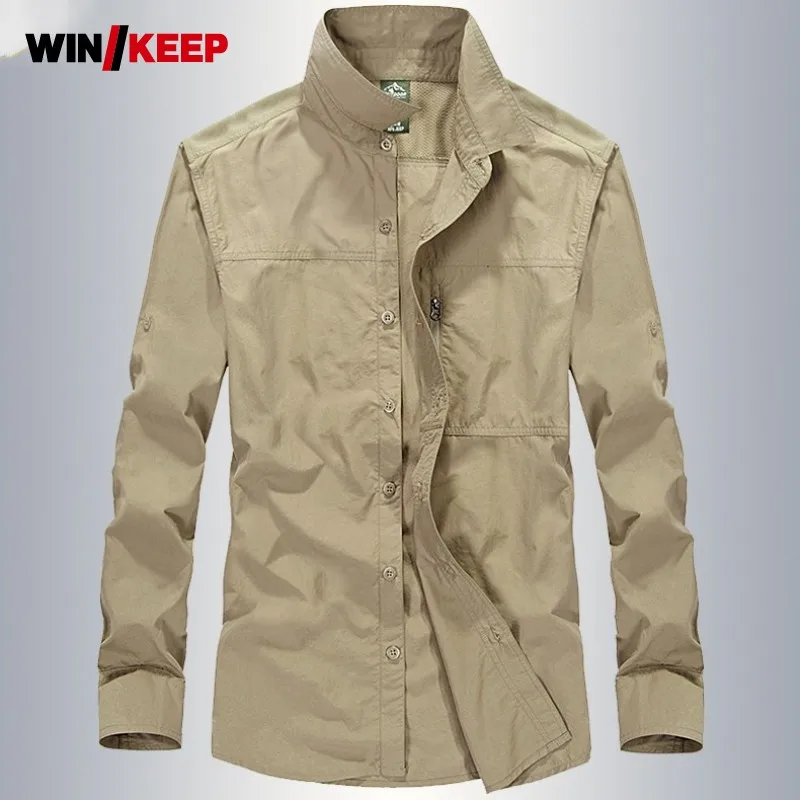 Spring Summer Mens Outdoor Quick Dry Hiking Shirts Breathable Sportswear Top Long Sleeve Fishing Shirt Man Military Tactical Top
Spring Summer Mens Outdoor Quick Dry Hiking Shirts Breathable Sportswear Top Long Sleeve Fishing Shirt Man Military Tactical Top