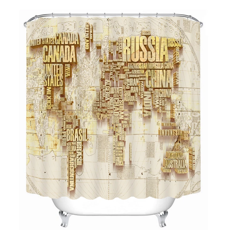 Newest Bathroom Products Letter Shower Curtains Bathroom Curtain Waterproof Accessories World Map Bath Curtain
Newest Bathroom Products Letter Shower Curtains Bathroom Curtain Waterproof Accessories World Map Bath Curtain