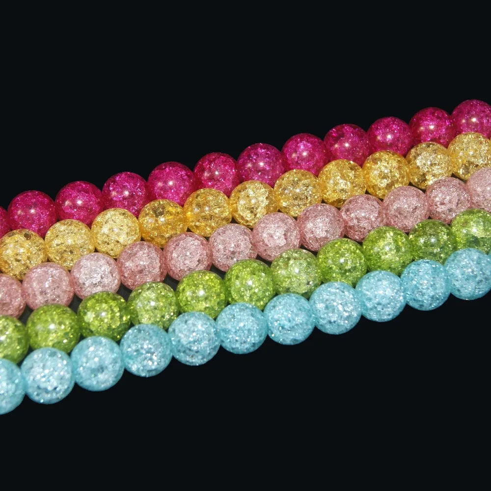 Natural Stone Beads Colorful Snow Cracked Quartz Crystal Beads Spacer Beads For Jewelry Making Charm DIY Bracelet 6/8/10/12 MM
Natural Stone Beads Colorful Snow Cracked Quartz Crystal Beads Spacer Beads For Jewelry Making Charm DIY Bracelet 6/8/10/12 MM