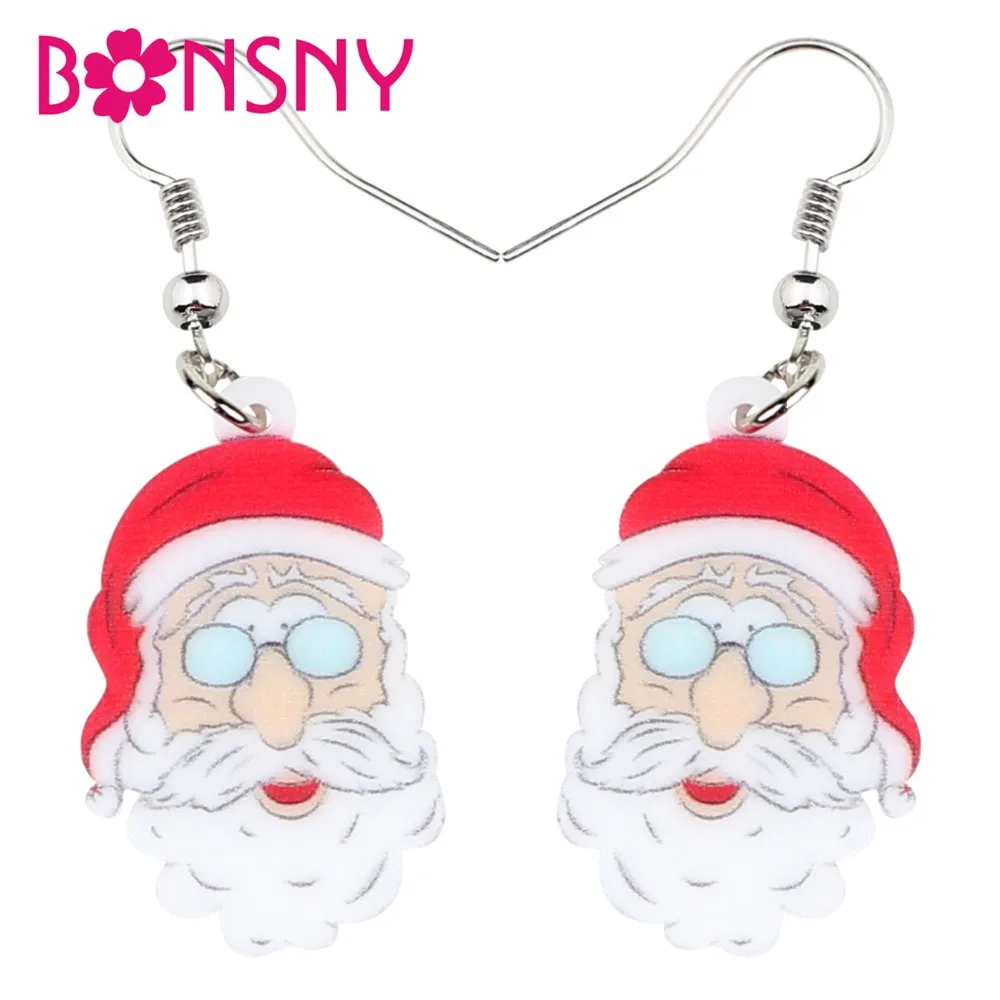 Bonsny Acrylic Christmas Cartoon Glasses Santa Claus Earrings Drop Dangle New Year Decoration Gift Jewelry For Women Girls Natal
Bonsny Acrylic Christmas Cartoon Glasses Santa Claus Earrings Drop Dangle New Year Decoration Gift Jewelry For Women Girls Natal