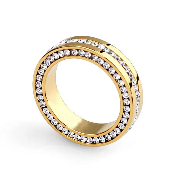 Best Selling Zircon Stainless Steel Engagement Ring Fashion Women And Men Three Rows Crystal Wedding Rings
Best Selling Zircon Stainless Steel Engagement Ring Fashion Women And Men Three Rows Crystal Wedding Rings