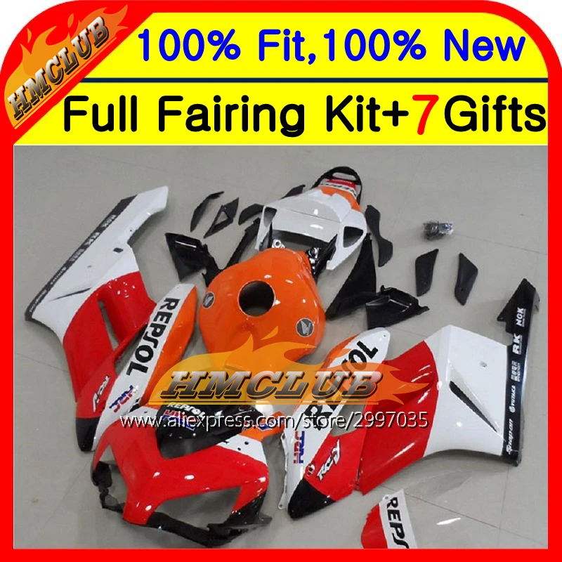 BodyInjection Repsol Белый для HONDA 04 05 CBR 1000RR 1000 RR 38HM34 CBR1000 красный белый CBR1000RR 2004 2005