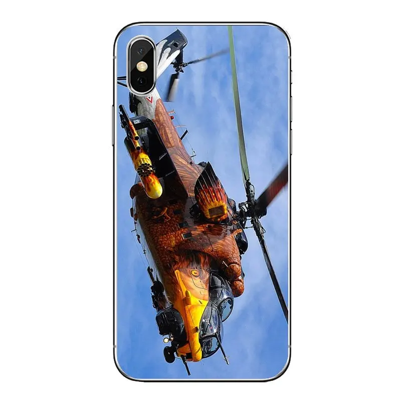 Для iPod Touch iPhone 4 4S 5 5S 5C SE 6 S 7 8 X XR XS Plus MAX силиконовый чехол Mil Mi 24 задний вертолет