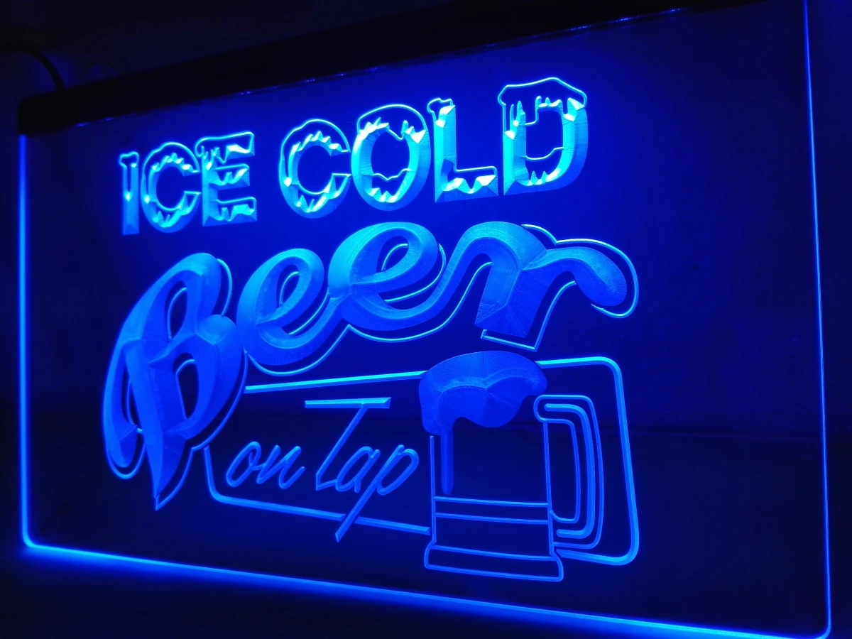 LB912- Ice Cold Beer on Tap Bar LED Neon Light Sign home decor crafts
LB912- Ice Cold Beer on Tap Bar LED Neon Light Sign home decor crafts