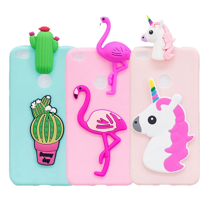 

3D Cute Unicorn Cactus Flamingo Case For Huawei Honor 8lite P8 P9 P10 Lite 2017 Soft TPU Lovely Cartoon Phone Back Cover