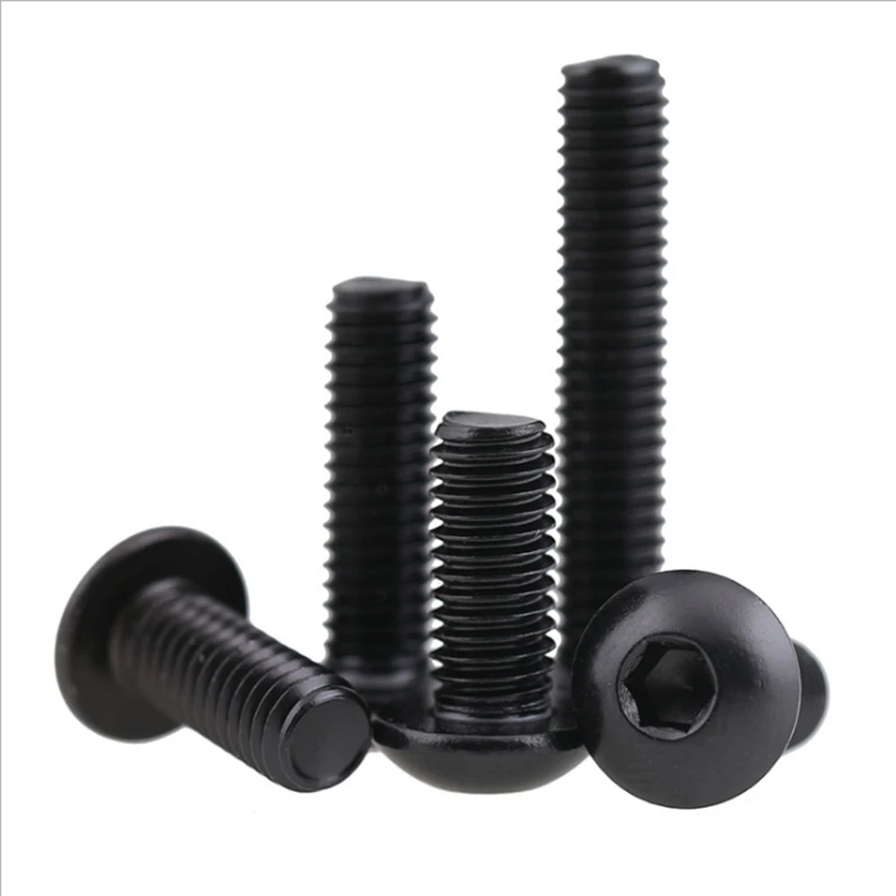 50pieces M2 M2.5 M3 M4 M5 Steel Black Round Head Screws Mushroom Hexagon HEX Socket Button Head Screw Bolt
50pieces M2 M2.5 M3 M4 M5 Steel Black Round Head Screws Mushroom Hexagon HEX Socket Button Head Screw Bolt
