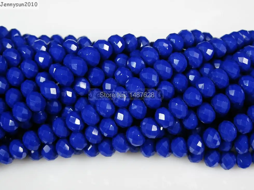 Opaque Blue Czech Crystal 2mm x 3mm Faceted Rondelle Loose Spacer Beads For Bracelet Necklace Jewelry Making 10 Strands/Pack
Opaque Blue Czech Crystal 2mm x 3mm Faceted Rondelle Loose Spacer Beads For Bracelet Necklace Jewelry Making 10 Strands/Pack