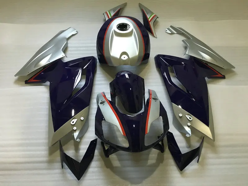 Набор обтекателей для Aprilia RS125 06 07 08 09 10 11 RS 125 2006 2009 2010 2011 фиолетовый серебристый