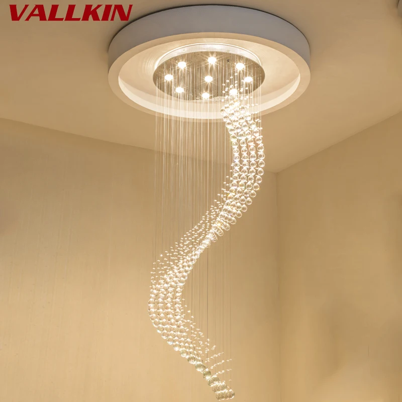 Modern Luster Crystal Chandeliers Lighting Fitting Single Spiral Staircase LED Pendant Lamp For Foyer Dining Room Restaurant
Modern Luster Crystal Chandeliers Lighting Fitting Single Spiral Staircase LED Pendant Lamp For Foyer Dining Room Restaurant