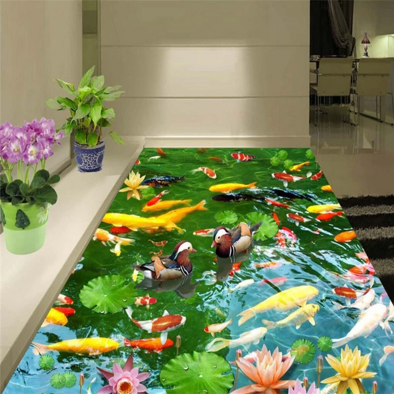 beibehang Hawthorn duck goldfish Custom 3D Floor Wall paper Toilets Bathroom Bedroom PVC Floor Sticker Painting Mural Wallpaper
beibehang Hawthorn duck goldfish Custom 3D Floor Wall paper Toilets Bathroom Bedroom PVC Floor Sticker Painting Mural Wallpaper