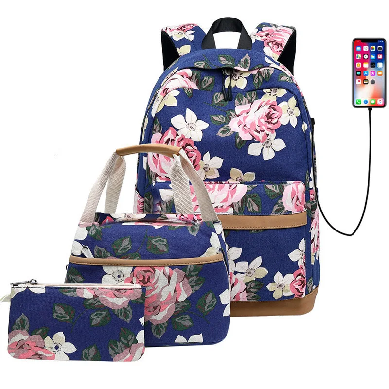 Women school bags 3pcs/set for girls female laptop backpack usb charging backbag children backpacks Mochila Sac A Dos
Women school bags 3pcs/set for girls female laptop backpack usb charging backbag children backpacks Mochila Sac A Dos