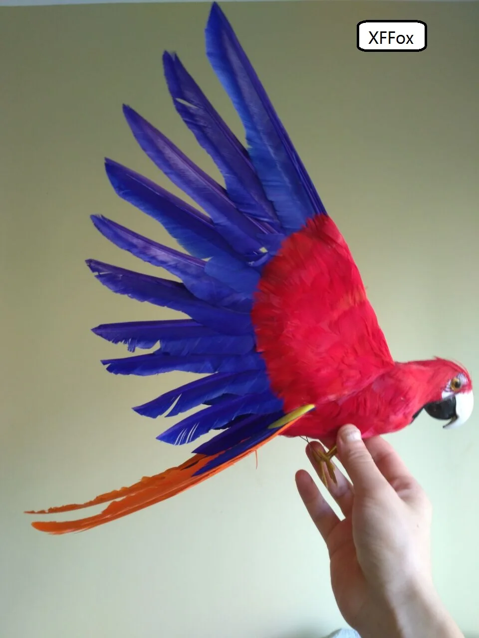 

Симпатичная реальная жизнь красный и синий крылья попугай Модель Пена и перо стандартная Птица Подарок около 35x55 см xf0264