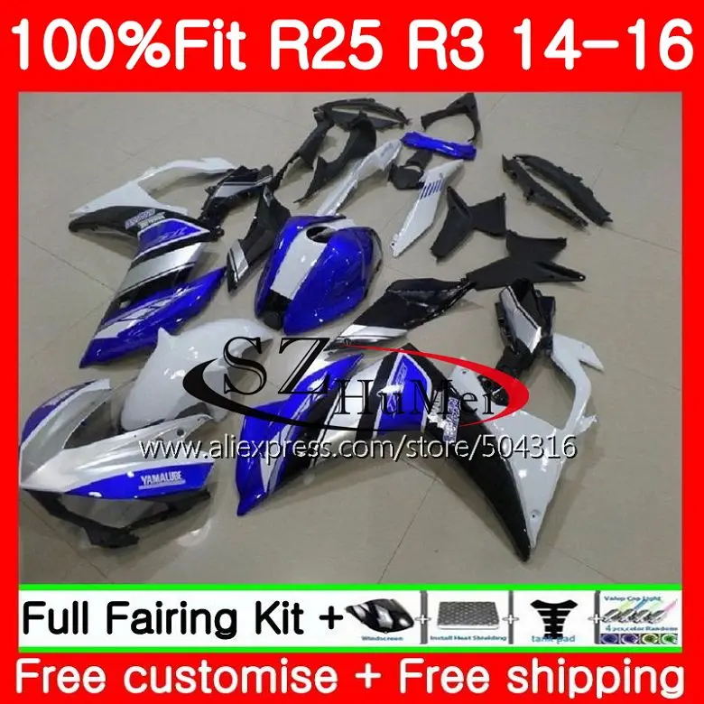 Комплект для YAMAHA YZF R3 R25 YZF-R3 TOP blue white YZF-R25 76SH21 R 3 YZFR3 YZFR25 R25 14 15 16 R3 2014 2015 2016 обтекатели
Комплект для YAMAHA YZF R3 R25 YZF-R3 TOP blue white YZF-R25 76SH21 R 3 YZFR3 YZFR25 R25 14 15 16 R3 2014 2015 2016 обтекатели