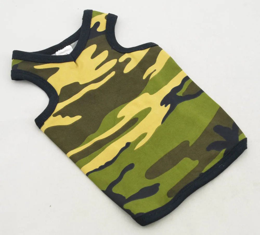 New arrival pet dog cat fashion camouflage vest clothes doggy spring summer t shirt clothing puppy t shirts costume 1pcs
New arrival pet dog cat fashion camouflage vest clothes doggy spring summer t shirt clothing puppy t shirts costume 1pcs