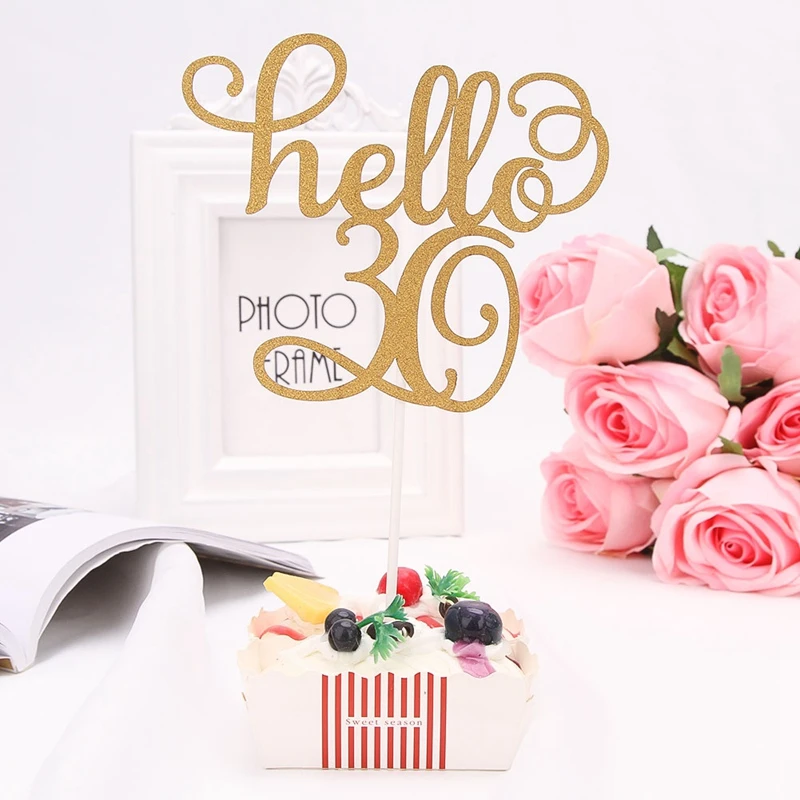 1Pcs Hello 21,30,40,50,60 Happy Birthday Cake Decor Toppers 5 Styles Years Old Cupcake Flag Label Adult Birthday Party Supplies
1Pcs Hello 21,30,40,50,60 Happy Birthday Cake Decor Toppers 5 Styles Years Old Cupcake Flag Label Adult Birthday Party Supplies