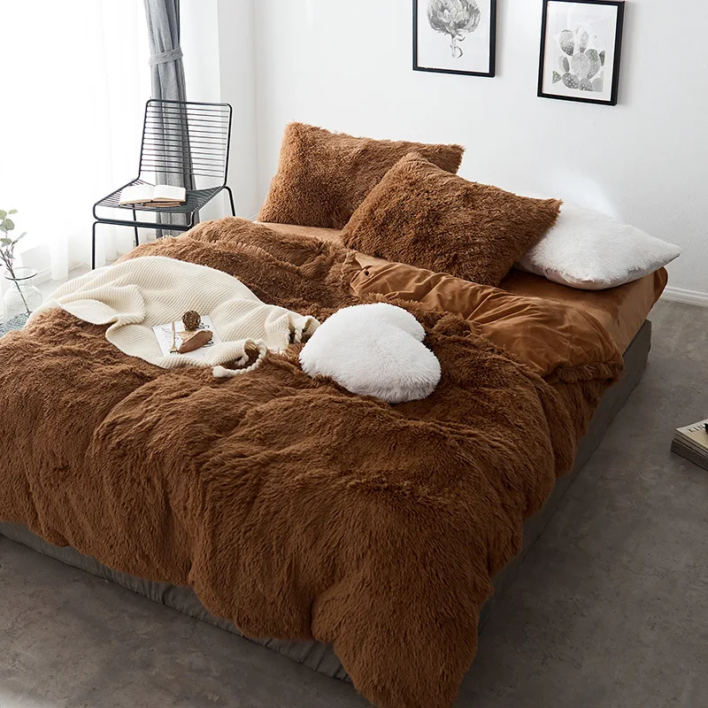 Long Mink Fleece Fabric Bedding Set Warm Fast Winter Deep Fall Autumn Crystal Velvet Duvet Cover Pillowcase Bedclothes Queen
Long Mink Fleece Fabric Bedding Set Warm Fast Winter Deep Fall Autumn Crystal Velvet Duvet Cover Pillowcase Bedclothes Queen