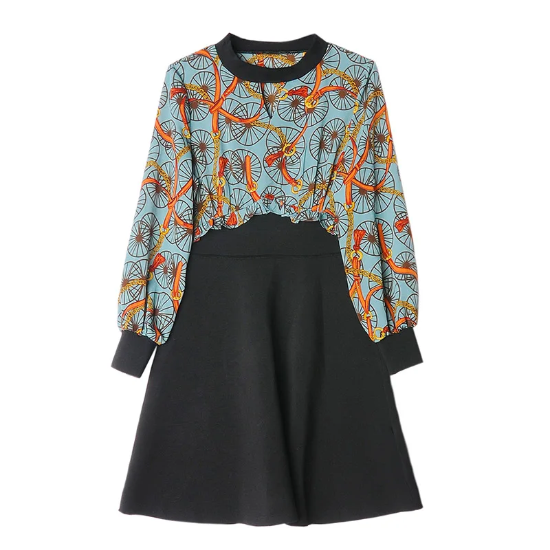 New brand long-sleeved spring and summer women dress slim stitching o-neck dresses for office lady cotton dress robe vestido
New brand long-sleeved spring and summer women dress slim stitching o-neck dresses for office lady cotton dress robe vestido