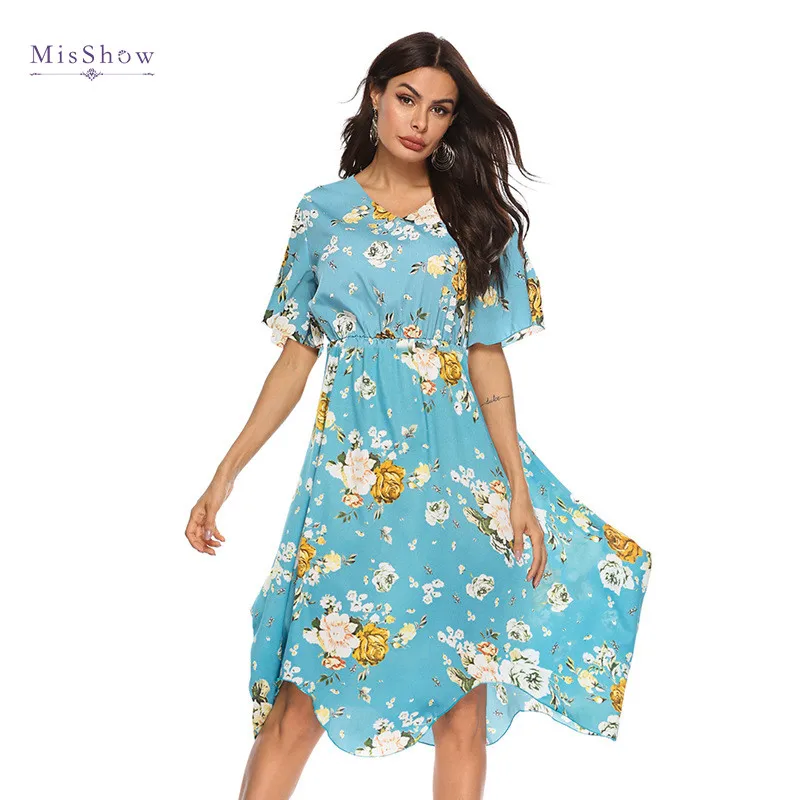 MisShow Leopard Print Dress 2019 Women Chiffon Beach Dress Short Sleeve A-line Sexy Party Dress V Neck Vestidos
MisShow Leopard Print Dress 2019 Women Chiffon Beach Dress Short Sleeve A-line Sexy Party Dress V Neck Vestidos