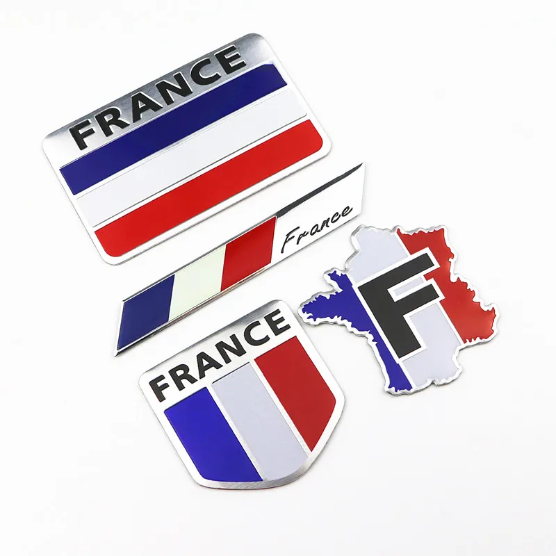Металлический 3D Флаг Франции автомобильная наклейка аксессуары s для Renault Peugeot