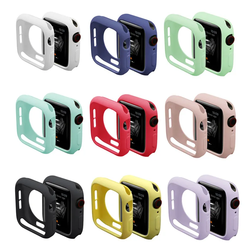 Новый чехол для часов iWatch серии 3214 9 цветов Ударопрочный Мягкий силиконовый из