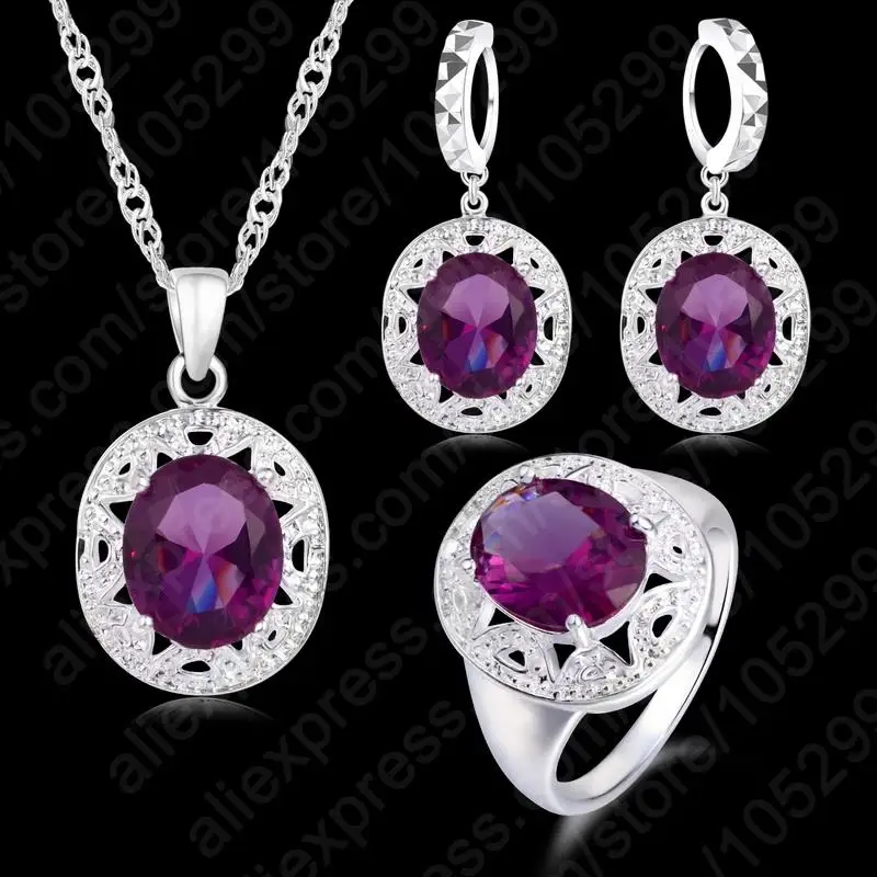 Crystal Pendant Necklace Earrings Ring Cubic Zircon Trendy Party 925 Sterling Silver Jewelry Sets Women New Design
Crystal Pendant Necklace Earrings Ring Cubic Zircon Trendy Party 925 Sterling Silver Jewelry Sets Women New Design