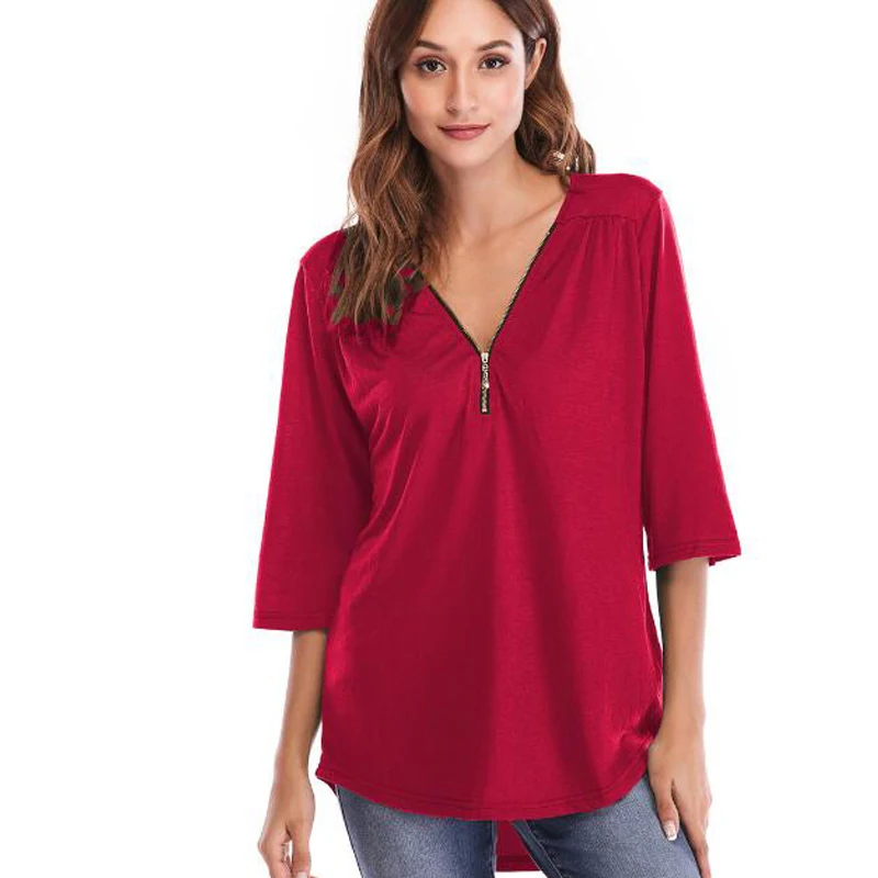 Half Solid Womens Maternity Tops Plus size S-5XL Loose t-shirts pouch maternity V Neck Casual Loose Pregnancy Blouses Tess 2019
Half Solid Womens Maternity Tops Plus size S-5XL Loose t-shirts pouch maternity V Neck Casual Loose Pregnancy Blouses Tess 2019