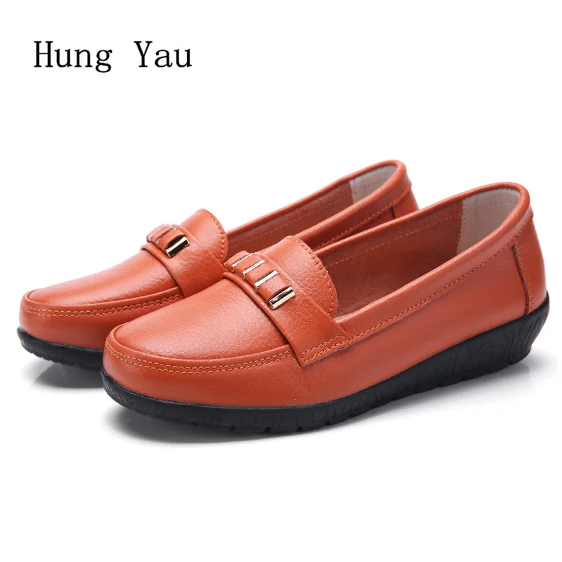 Women Shoes Flats Genuine Leather 2019 Summer Autumn Sandals Fashion Casual Woman Flat Work Slip On Walking Loafers Plus Size
Women Shoes Flats Genuine Leather 2019 Summer Autumn Sandals Fashion Casual Woman Flat Work Slip On Walking Loafers Plus Size