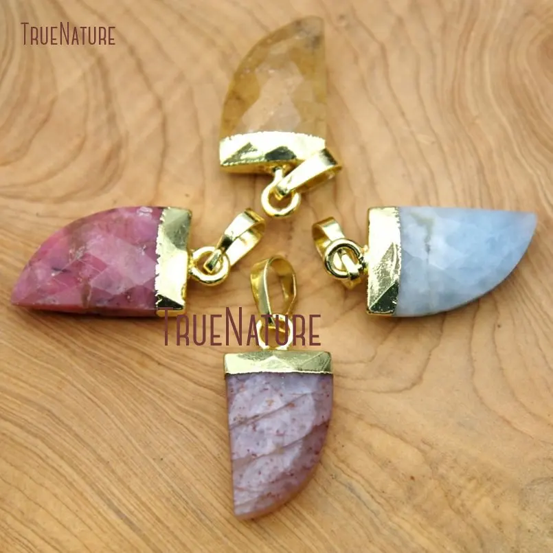 10Pcs Designer Rhodonite Aquamarines Citrines Stawberry Quartz Gold Color Faceted Horn Tusk Pendant 21x11mm PM15615
10Pcs Designer Rhodonite Aquamarines Citrines Stawberry Quartz Gold Color Faceted Horn Tusk Pendant 21x11mm PM15615