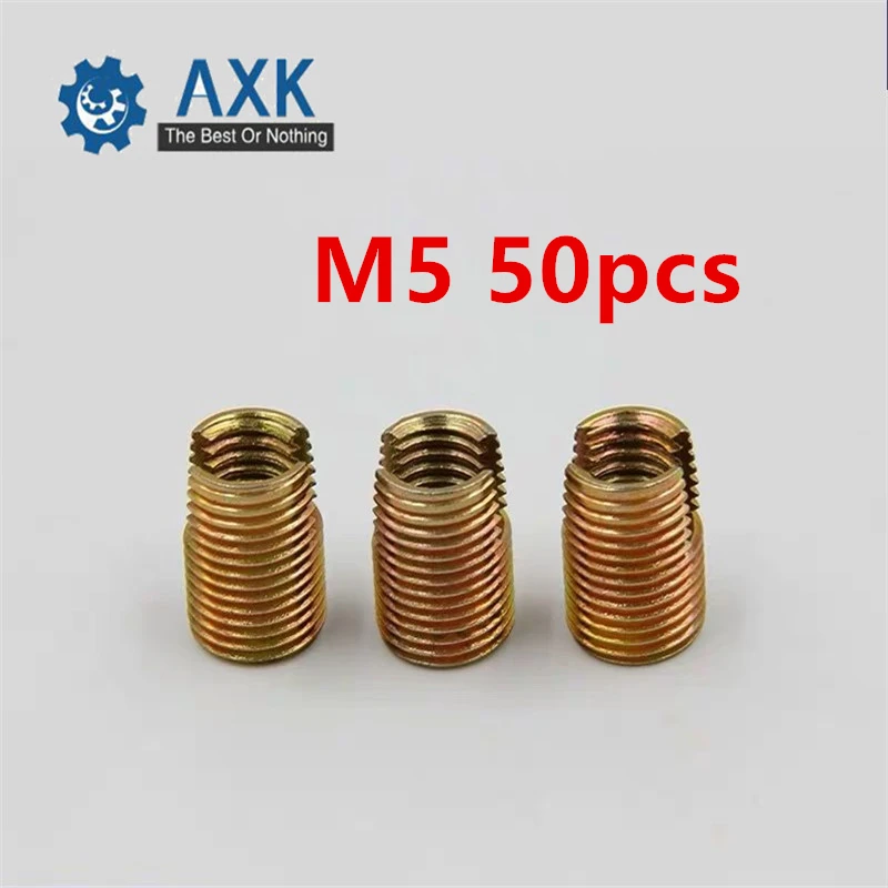 Самонарезающая Резьбовая втулка M5, 50 шт., M5 * M8 * 10 мм, 302 проволочная резьба, вставка для ремонта, сталь с цинком
Самонарезающая Резьбовая втулка M5, 50 шт., M5 * M8 * 10 мм, 302 проволочная резьба, вставка для ремонта, сталь с цинком