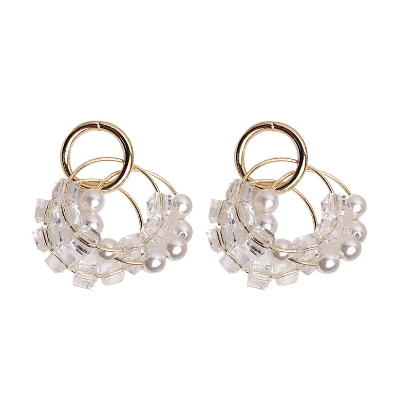 Elegant Double Circle Drop Earrings For Women Gold Color Crystal beads Dangle Earrings Jewelry
Elegant Double Circle Drop Earrings For Women Gold Color Crystal beads Dangle Earrings Jewelry