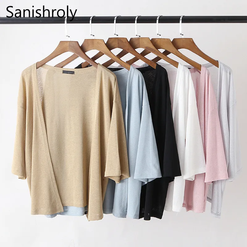 Sanishroly Summer Women Thin Short Cardigan Coat Casual Loose Chiffon Cardigans Female Three Quarter Sleeve Jacket Plus Size 626
Sanishroly Summer Women Thin Short Cardigan Coat Casual Loose Chiffon Cardigans Female Three Quarter Sleeve Jacket Plus Size 626