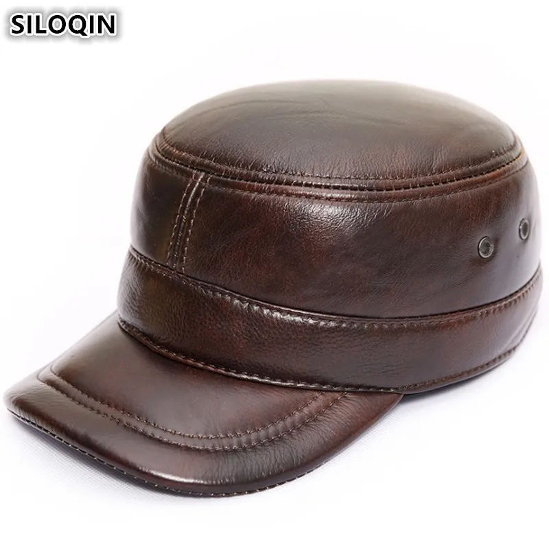 Мужские плоские шапки с ушками SILOQIN, регулируемые шапки в стиле милитари из натуральной кожи, теплая шапка из воловьей кожи для осени и зимы
Мужские плоские шапки с ушками SILOQIN, регулируемые шапки в стиле милитари из натуральной кожи, теплая шапка из воловьей кожи для осени и зимы